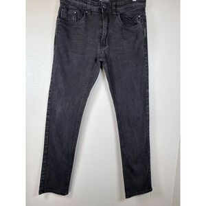 Steve's Jeans‎ Mens Charcoal Black Wash Slim Fit Denim Pants Size 30x32 Punk